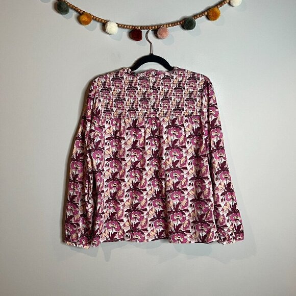 J.Crew Smocked button-back top in Liberty Fabric Butterfield Poppy - Picture 6 of 6